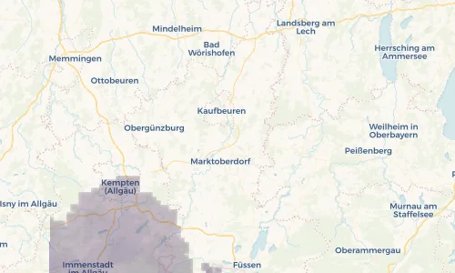 Regenradar Vorschaubild - Aktuelle Niederschläge in Biessenhofen und Umgebung