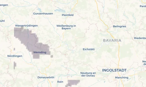 Regenradar Vorschaubild - Aktuelle Niederschläge in Bieswang und Umgebung