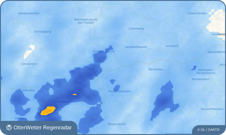 OtterWetter Regenradar-Widget Binsenweiler