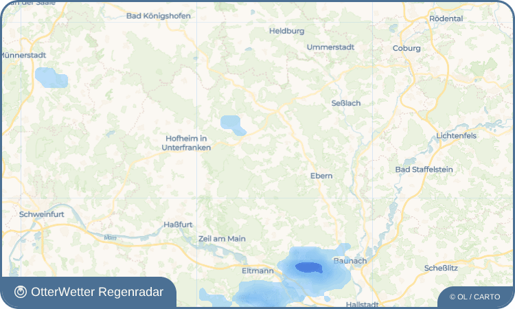 OtterWetter Regenradar-Widget Bischwind am Raueneck
