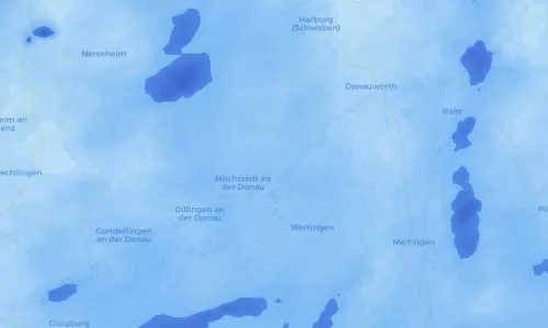 Regenradar Vorschaubild - Aktuelle Niederschläge in Blindheim und Umgebung
