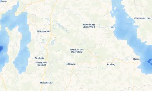 Regenradar Vorschaubild - Aktuelle Niederschläge in Bodenwöhr und Umgebung