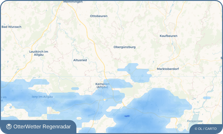 OtterWetter Regenradar-Widget Börwang
