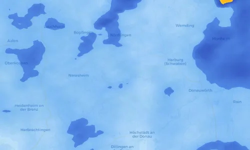 Regenradar Vorschaubild - Aktuelle Niederschläge in Bollstadt und Umgebung