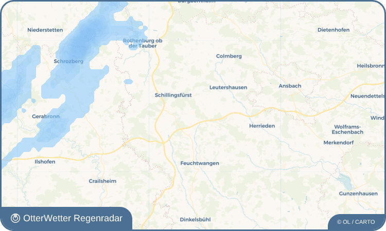 OtterWetter Regenradar-Widget Bortenberg
