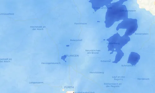 Regenradar Vorschaubild - Aktuelle Niederschläge in Bräuningshof und Umgebung