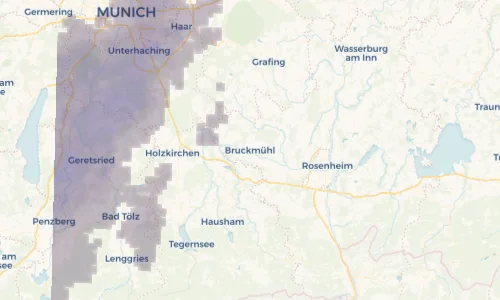 Regenradar Vorschaubild - Aktuelle Niederschläge in Bruckmühl und Umgebung