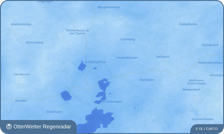 Wetter-Widget-Vorschau mit Vorhersagedaten für Brunst