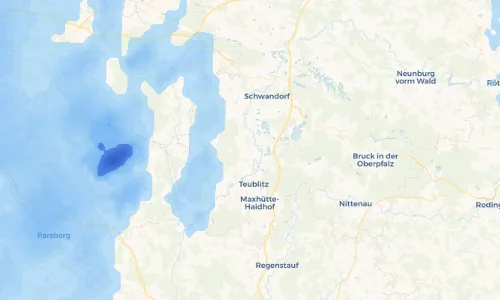 Regenradar Vorschaubild - Aktuelle Niederschläge in Bubach an der Naab und Umgebung