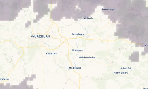 Regenradar Vorschaubild - Aktuelle Niederschläge in Buchbrunn und Umgebung