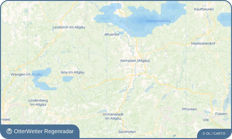 Widget-Vorschau für Buchenberg Wetter-Widget-Vorschau mit Vorhersagedaten für Buchenberg