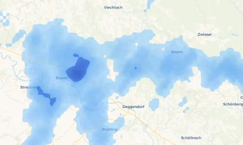 Regenradar Vorschaubild - Aktuelle Niederschläge in Buchetwies und Umgebung