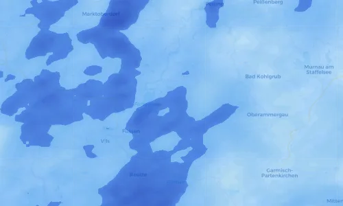 Regenradar Vorschaubild - Aktuelle Niederschläge in Buching und Umgebung
