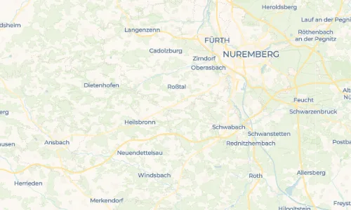 Regenradar Vorschaubild - Aktuelle Niederschläge in Buchschwabach und Umgebung