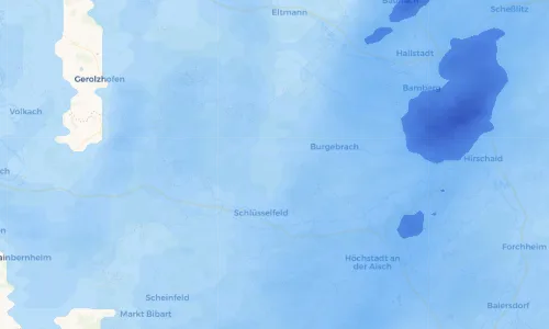 Regenradar Vorschaubild - Aktuelle Niederschläge in Büchelberg und Umgebung