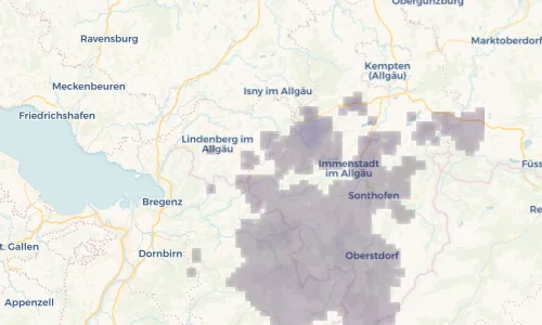 Regenradar Vorschaubild - Aktuelle Niederschläge in Buflings und Umgebung