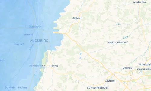 Regenradar Vorschaubild - Aktuelle Niederschläge in Burgadelzhausen und Umgebung