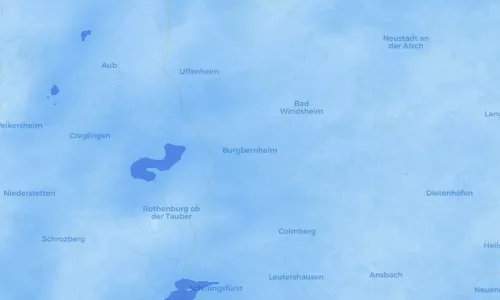 Regenradar Vorschaubild - Aktuelle Niederschläge in Burgbernheim und Umgebung