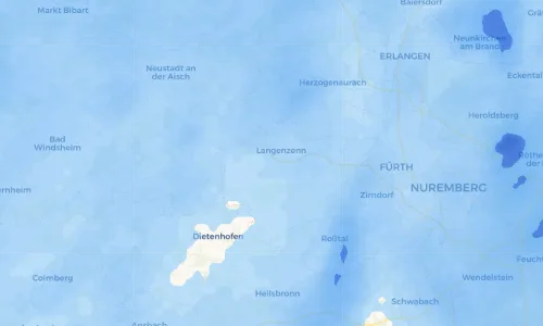 Regenradar Vorschaubild - Aktuelle Niederschläge in Burggrafenhof und Umgebung