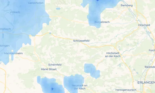 Regenradar-Vorschau: aktuelle Niederschläge in Burghaslach und Umgebung