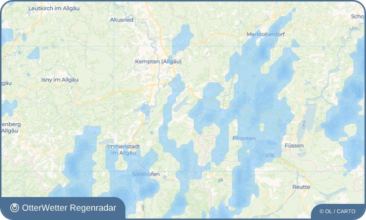 Widget-Vorschau für Burgkranzegg Wetter-Widget-Vorschau mit Vorhersagedaten für Burgkranzegg