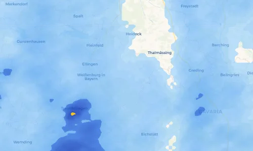Regenradar Vorschaubild - Aktuelle Niederschläge in Burgsalach und Umgebung