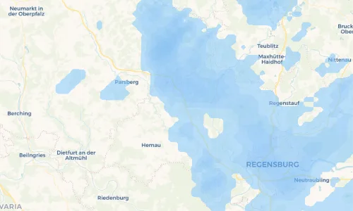 Regenradar Vorschaubild - Aktuelle Niederschläge in Buxlohe und Umgebung
