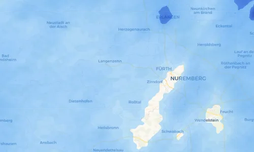Regenradar Vorschaubild - Aktuelle Niederschläge in Cadolzburg und Umgebung