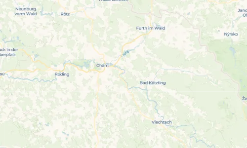 Regenradar-Vorschau: aktuelle Niederschläge in Chamerau und Umgebung