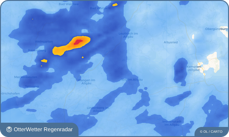 OtterWetter Regenradar-Widget Christazhofen