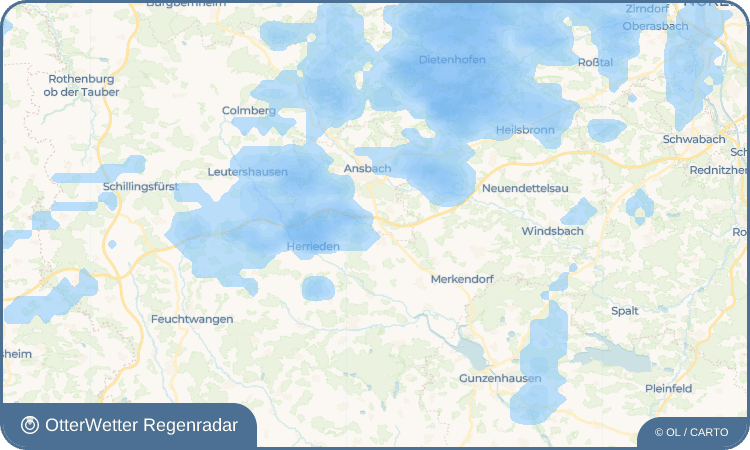 OtterWetter Regenradar-Widget Claffheim
