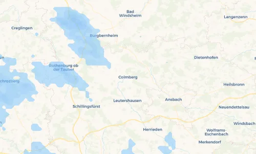 Regenradar Vorschaubild - Aktuelle Niederschläge in Colmberg und Umgebung