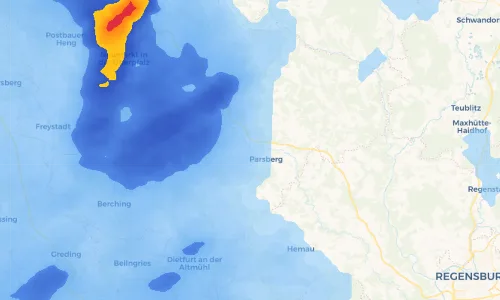 Regenradar Vorschaubild - Aktuelle Niederschläge in Darshofen und Umgebung