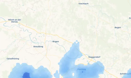 Regenradar Vorschaubild - Aktuelle Niederschläge in Degernbach und Umgebung