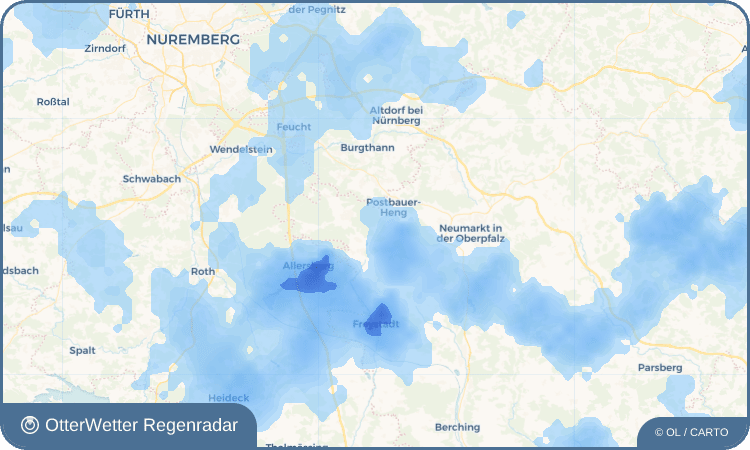 Widget-Vorschau für Dennenlohe Wetter-Widget-Vorschau mit Vorhersagedaten für Dennenlohe