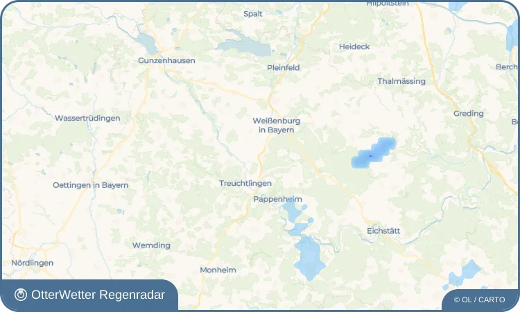 Widget-Vorschau für Dettenheim Wetter-Widget-Vorschau mit Vorhersagedaten für Dettenheim