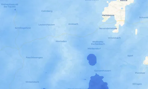 Regenradar Vorschaubild - Aktuelle Niederschläge in Dierersdorf und Umgebung