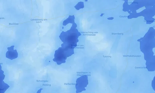 Regenradar Vorschaubild - Aktuelle Niederschläge in Dießen am Ammersee und Umgebung