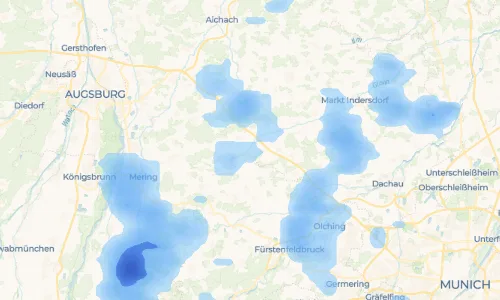 Regenradar Vorschaubild - Aktuelle Niederschläge in Dietenhausen und Umgebung