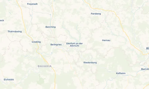 Regenradar-Vorschau: aktuelle Niederschläge in Dietfurt an der Altmühl und Umgebung