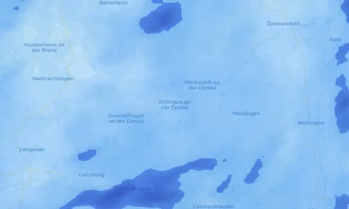 Regenradar Vorschaubild - Aktuelle Niederschläge in Dillingen an der Donau und Umgebung