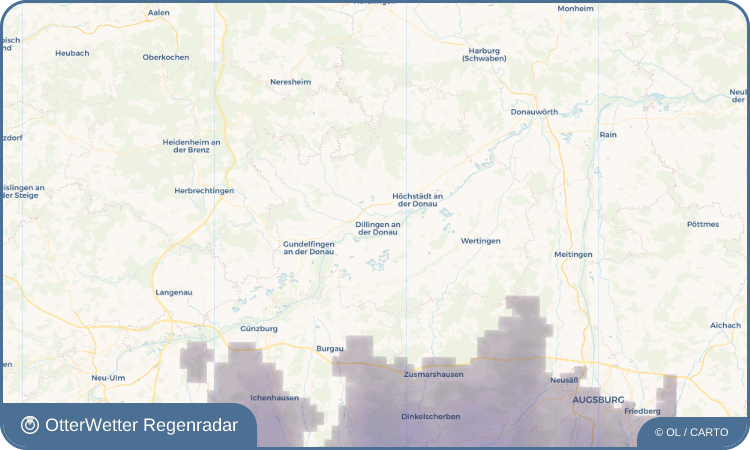 OtterWetter Regenradar-Widget Dillingen an der Donau