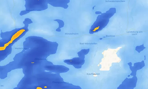 Regenradar Vorschaubild - Aktuelle Niederschläge in Dirlewang und Umgebung