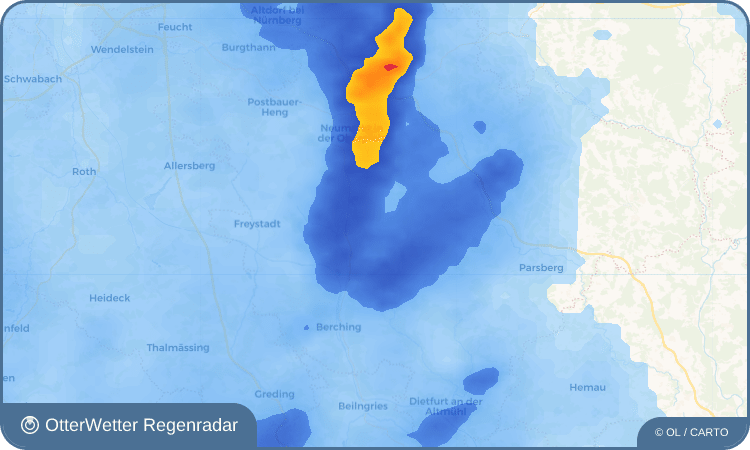 Wetter-Widget-Vorschau mit Vorhersagedaten für Döllwang