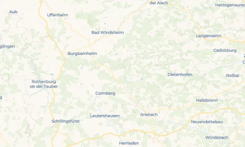 Regenradar Dörflein: aktuelle Niederschläge in Dörflein und Umgebung, Stand 23. Oktober 2026 um 9:30 Uhr