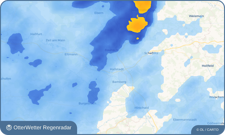 Widget-Vorschau für Dörfleins Wetter-Widget-Vorschau mit Vorhersagedaten für Dörfleins