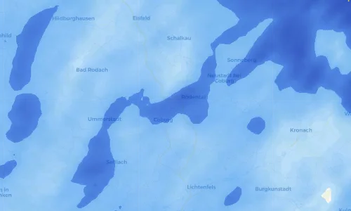 Regenradar Vorschaubild - Aktuelle Niederschläge in Dörfles bei Coburg und Umgebung