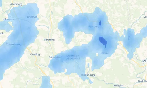 Regenradar Vorschaubild - Aktuelle Niederschläge in Dürn und Umgebung