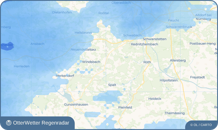 OtterWetter Regenradar-Widget Dürrenmungenau