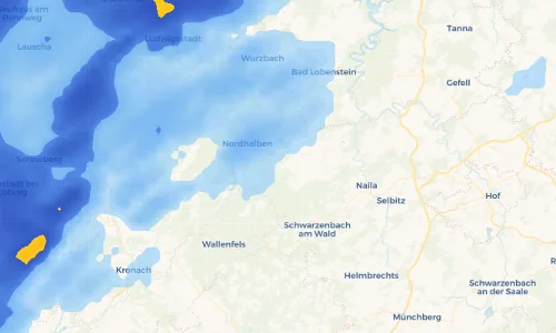 Regenradar Vorschaubild - Aktuelle Niederschläge in Dürrenwaid und Umgebung